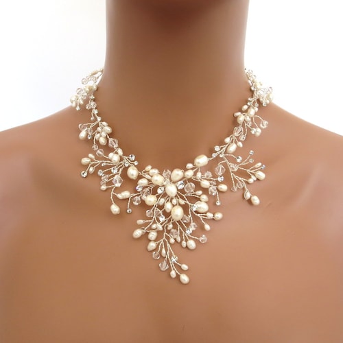 Bridal Necklace Pearl Necklace Wedding 