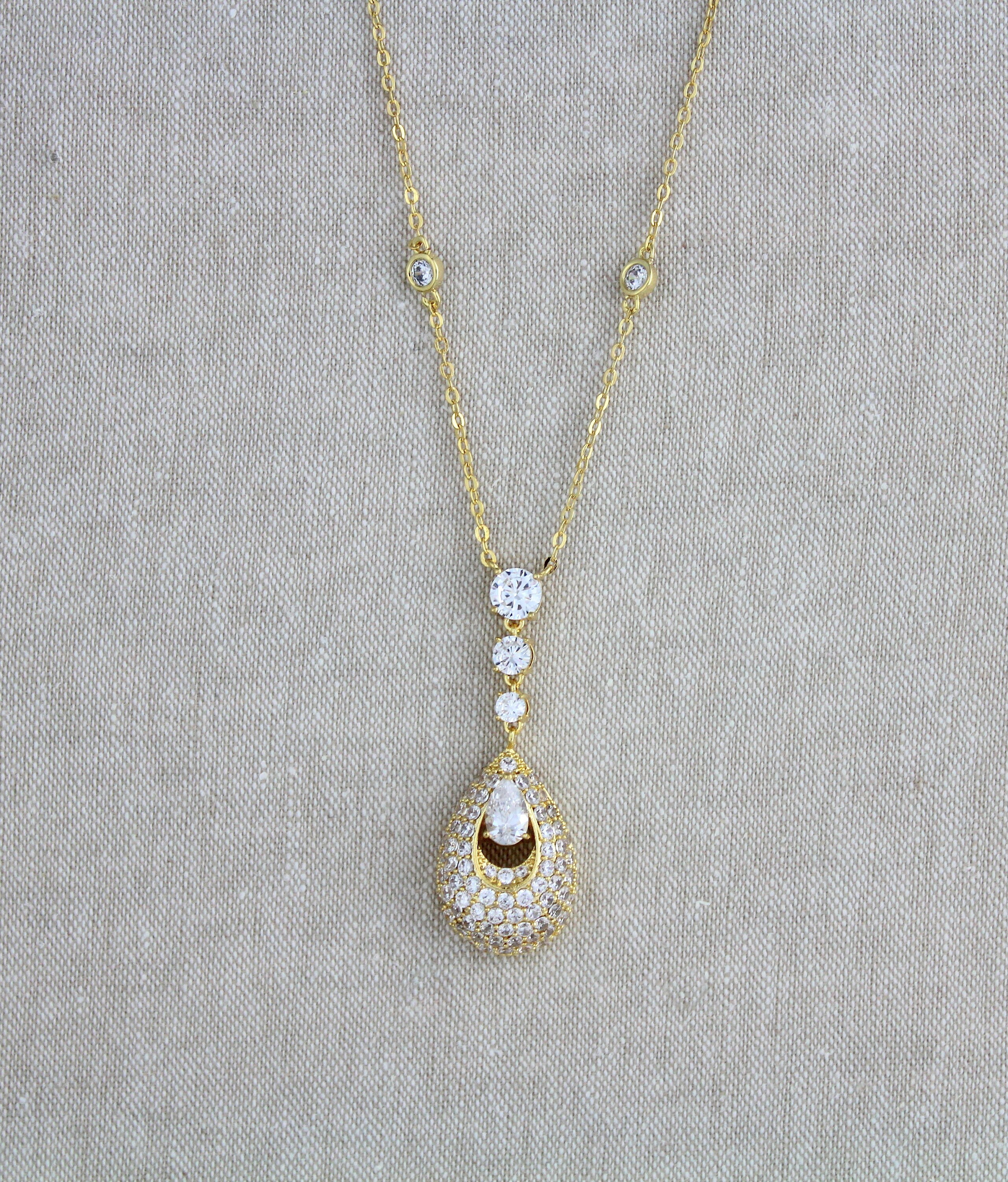 Rose Gold Wedding Jewelry for Brides Bridal Necklace and Etsy