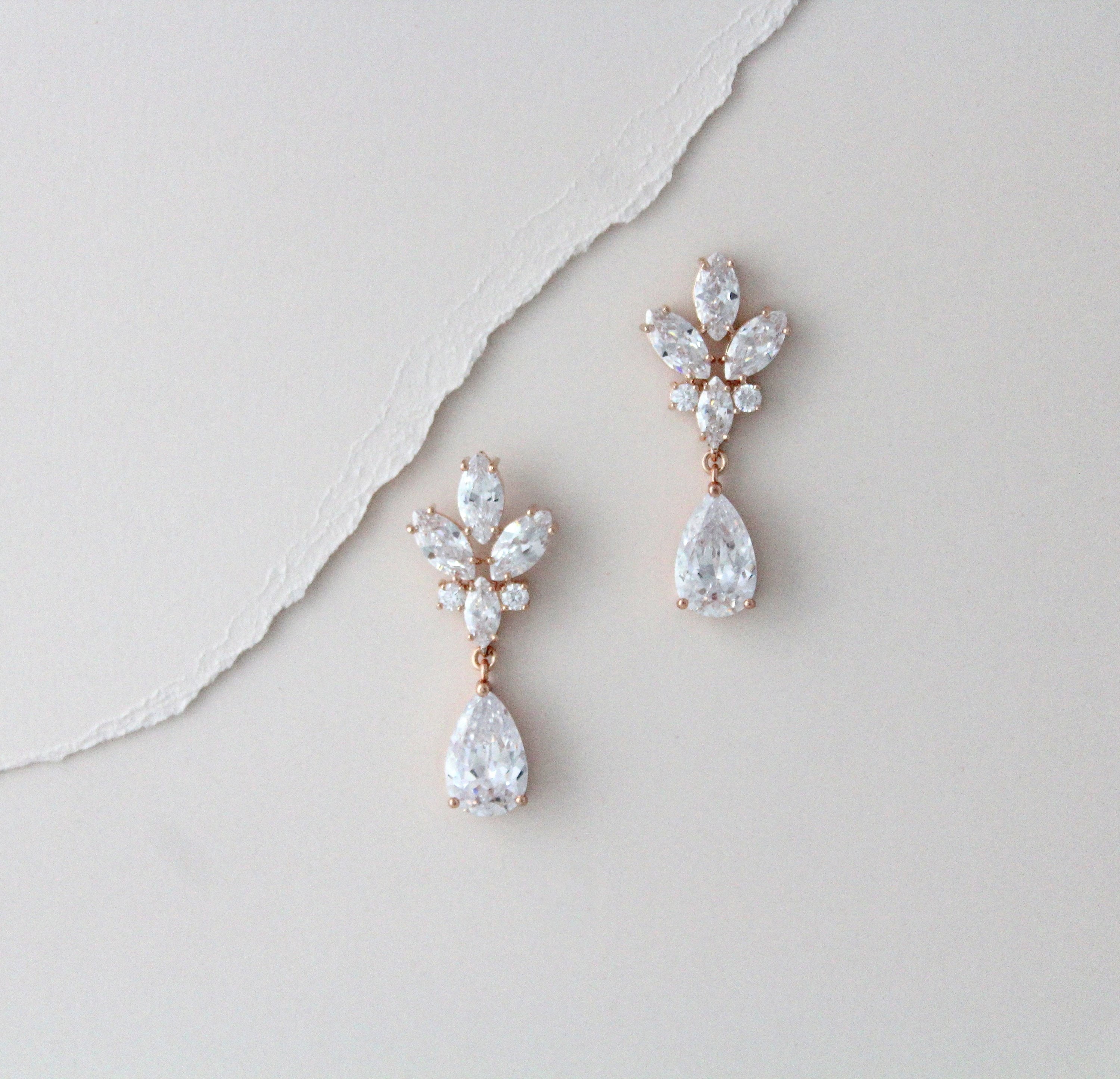 【STONEHENgE】Silver Material Rose Gold Earrings SC24B05E StoneHenge Silver Earrings SC1445 Silver925 Rose Gold Cubic
