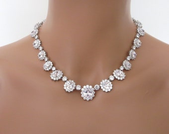 Wedding jewelry set, Bridal necklace set, Bridesmaid necklace and earrings, CZ Bridal jewelry set, Bridesmaid jewelry set, Cubic zirconia