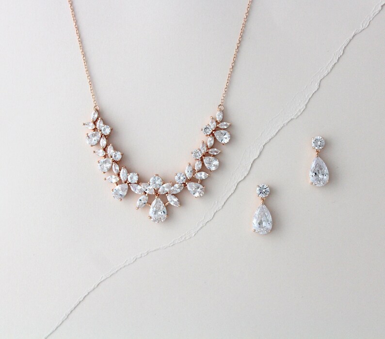 brautschmuck set rosegold