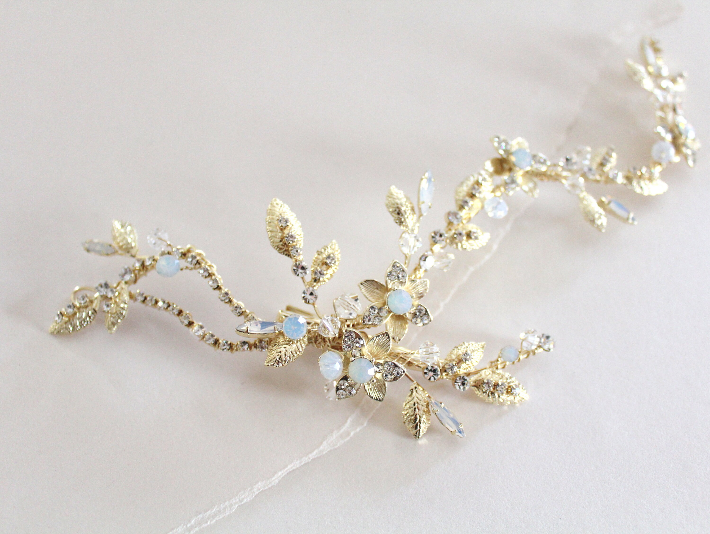 bridal hair with headpiece