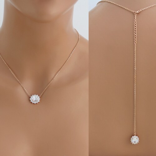 Rose Gold Bridal Necklace Bridal 