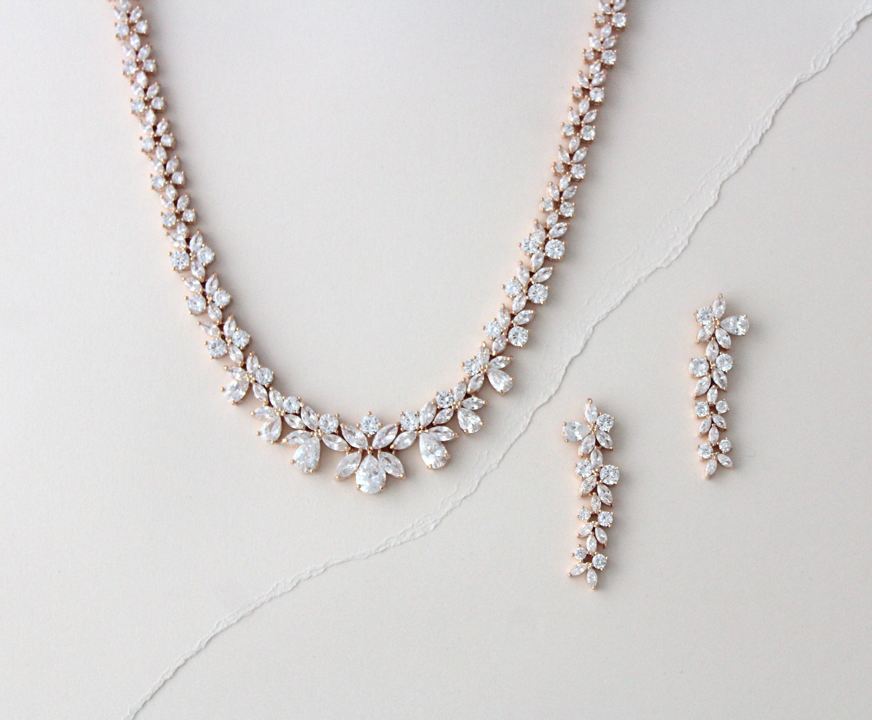 Rose Gold Bridal Jewelry SET Bridal 