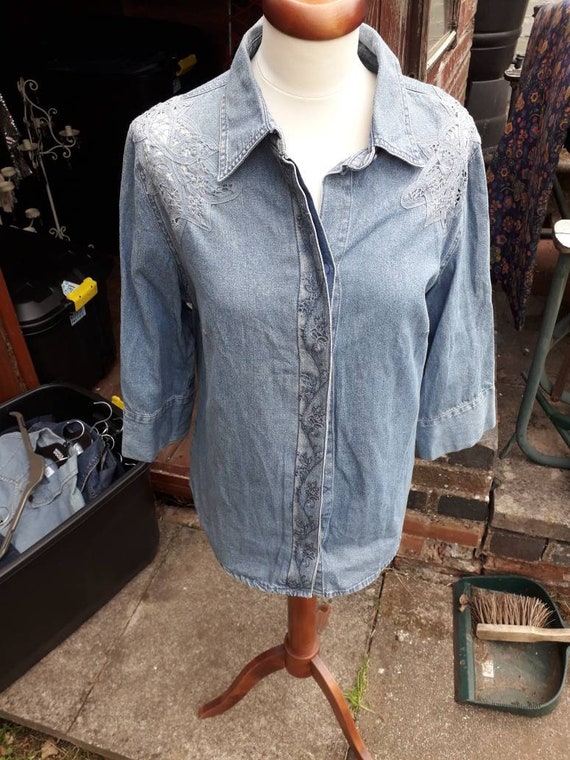 denim shirt size 16