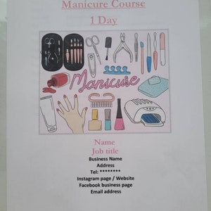 Manicure bewerkbare trainingshandleiding en lesplan