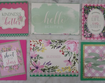 Set of 6 Beautiful Handmade All Occasion/Love Cards *NEW* All Unique, Handmade by Me