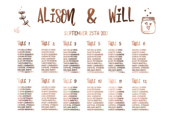 Party Seating Chart