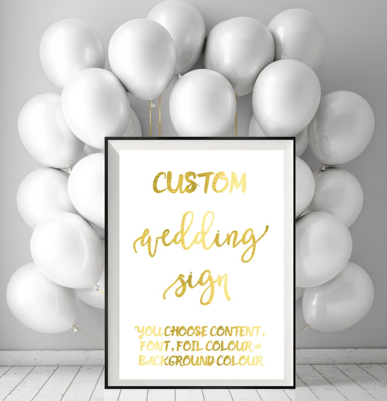 GOLD WEDDING SIGNS Custom Made Wedding Sign Wedding Etsy