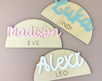Kids Door Sign - Arch Custom Name Door Sign - Personalised name sign for door - custom name shelf sign - Nursery wall name