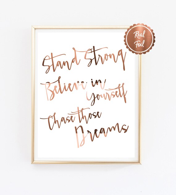 Bedroom Prints Love heart art Sweet dreams quote Copper foil poster set