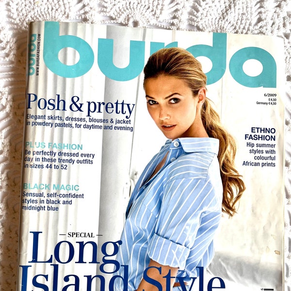 Burda World of Fashion Schnittmuster Magazin - Juni 2009 Englische Ausgabe