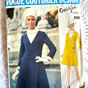 Vintage 1960's Vogue Couturier Design 2159 Galitzine Sewing Pattern-Misses Dress and Top Size 14 Bust 36 image 4