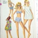 Vintage 1960's Simplicity 7143 Sewing Pattern-Teen Bikini Bathing Suit and Beach Top Size 12 Bust 32