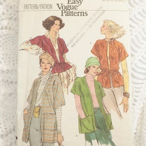 Vintage 1970s Very Easy Vogue 9915 Sewing Pattern-Misses' Cardigan Jacket Size SMALL Bust 31.5-32.5 UNCUT image 4