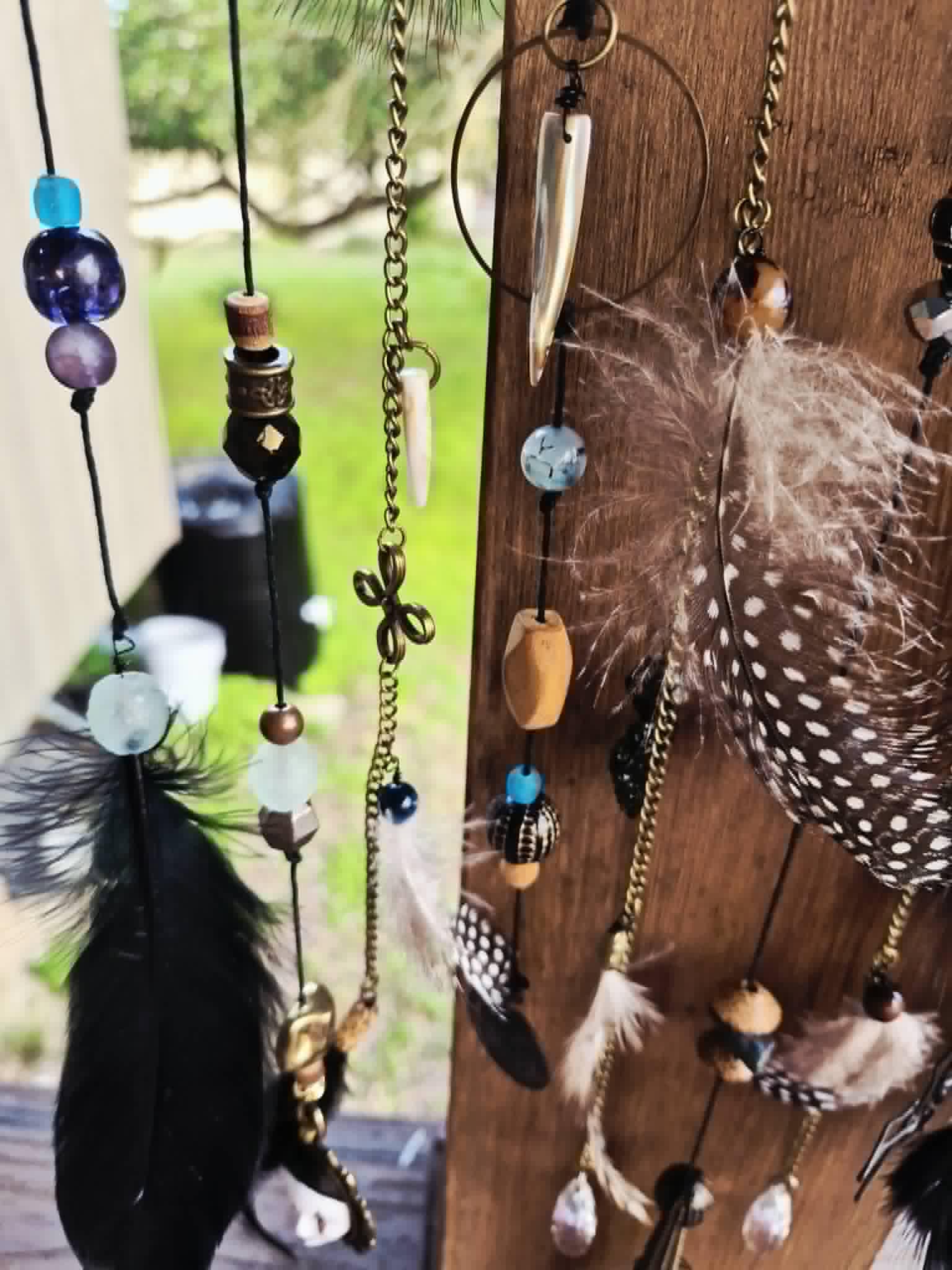 Witch Made Chaos Talisman Driftwood Wall Hanging | Raven Feather