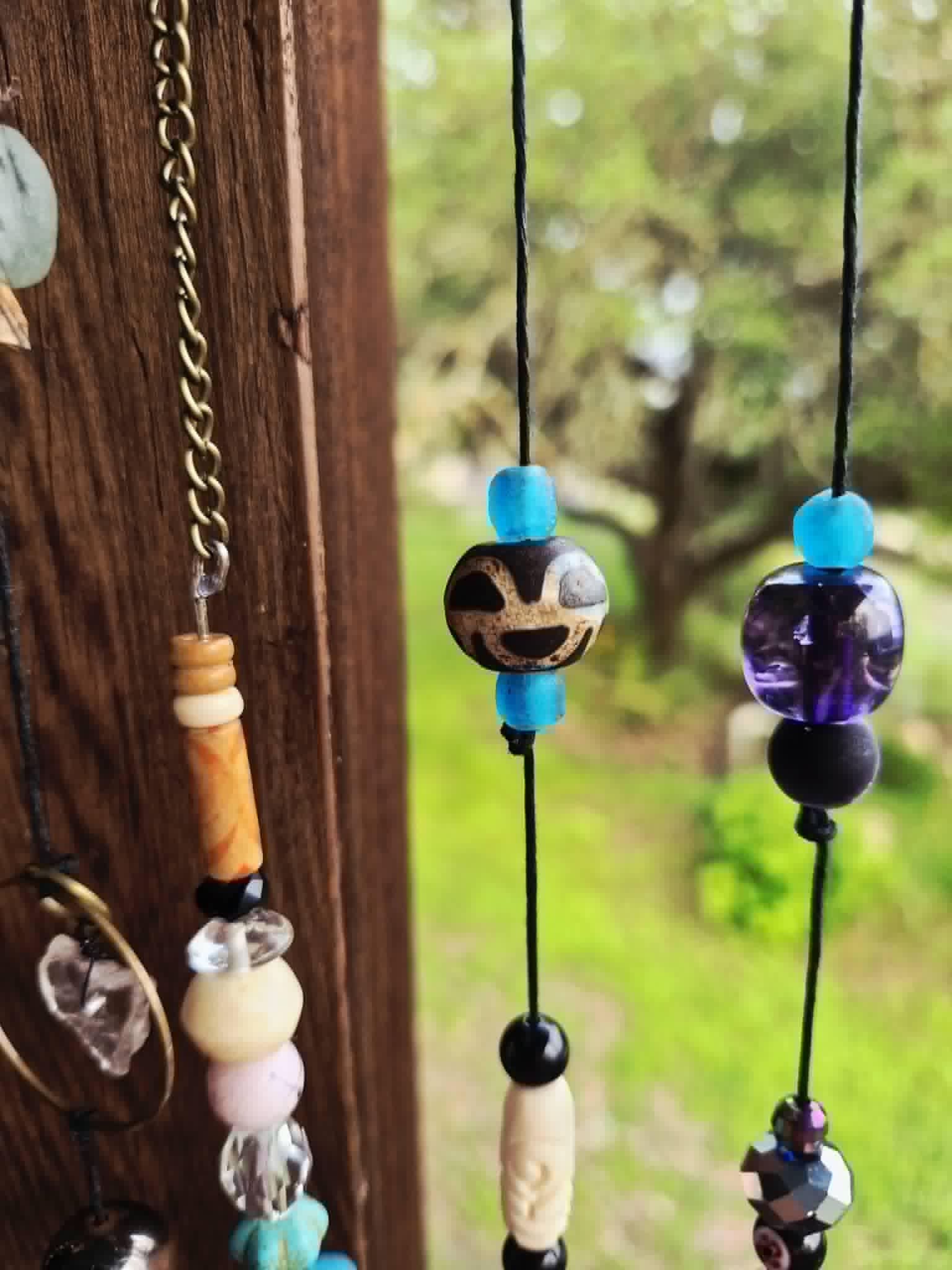 Witch Made Chaos Talisman Driftwood Wall Hanging | Raven Feather
