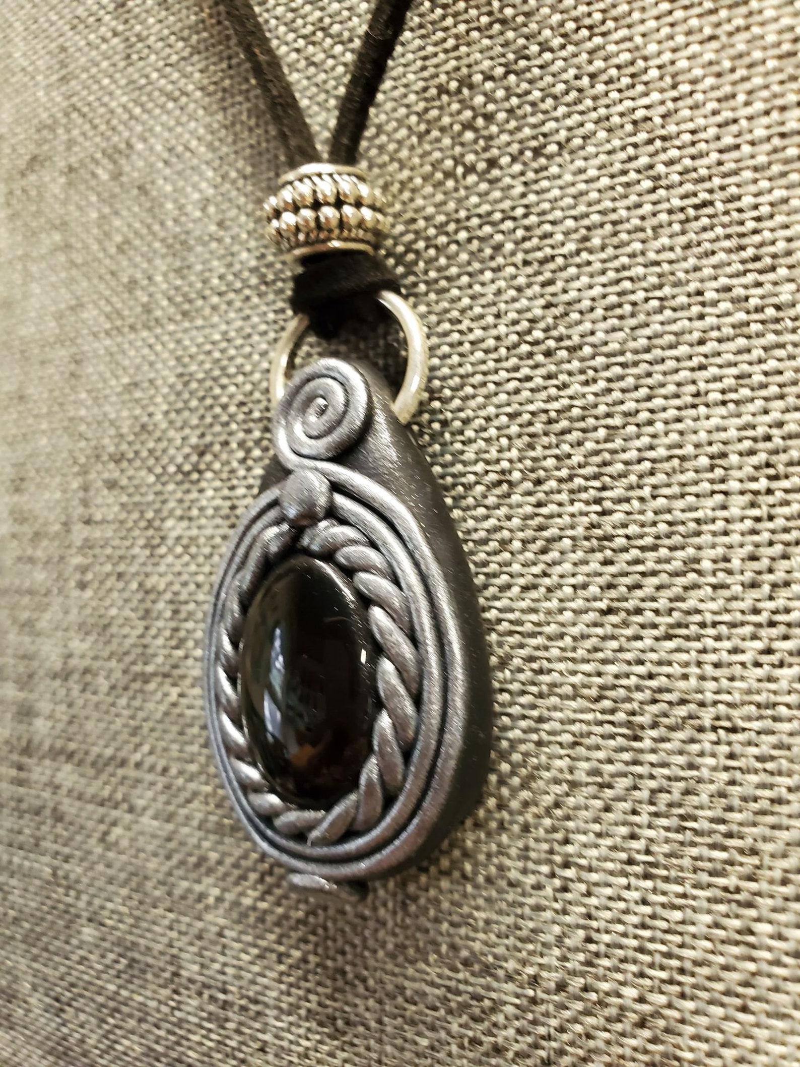 Black Onyx Amulet Etsy