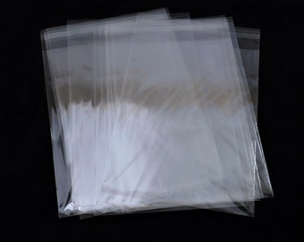 25 Crystal Clear Self 9x12 Seal Adhesive Poly Bags Shiny Water Resistant Lightweight
