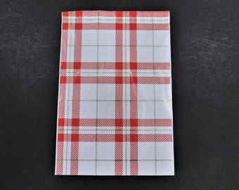 1-500 10x13 Designer PLAID Poly Mailers Self Seal Adhesive Plastic Red Gold Christmas Flat Envelope Water Resistant Tear Proof Lightweight