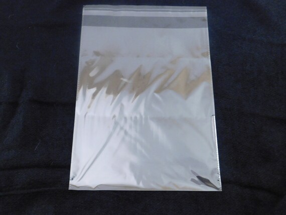 25 Crystal Clear Self 9x12 Seal Adhesive Poly Bags Shiny Water Resistant Lightweight