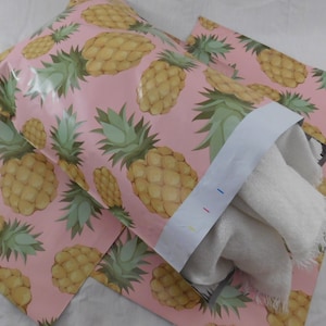 1-1000 10x13 Designer Pineapple Poly Mailers Self Seal Adhesive Plastic Flat Envelope Water Resistant Shipping Tear Proof Lightweight