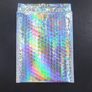 10-100 HOLOGRAPHIC 6x10 Metallic Bubble Mailer Self Seal Adhesive Envelopes Protective Padded Wrap Shipping Supply Mailer Sturdy Lightweight