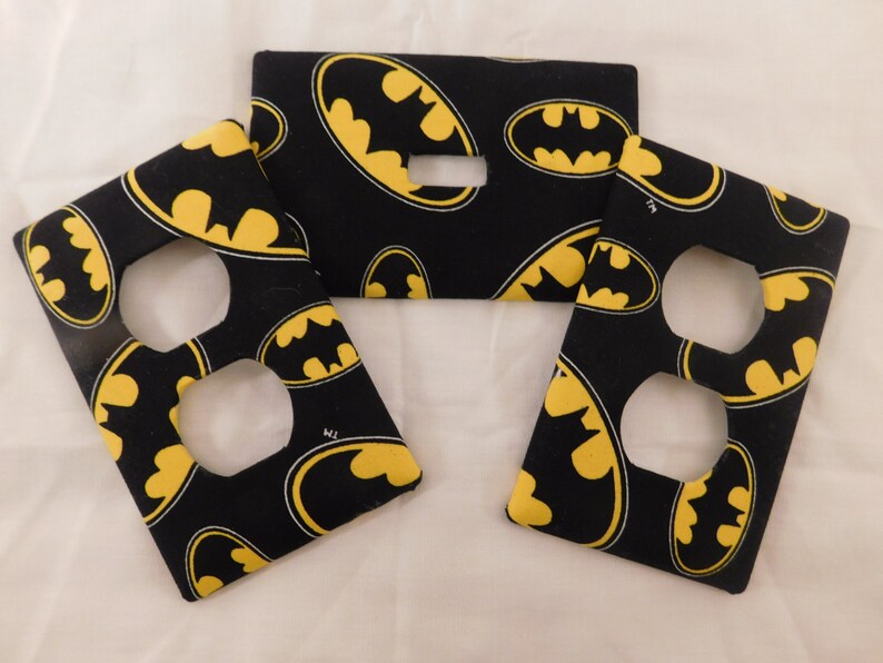 Batman Light Switch Plate Outlet Plug Cover Custom Kids Black | Etsy