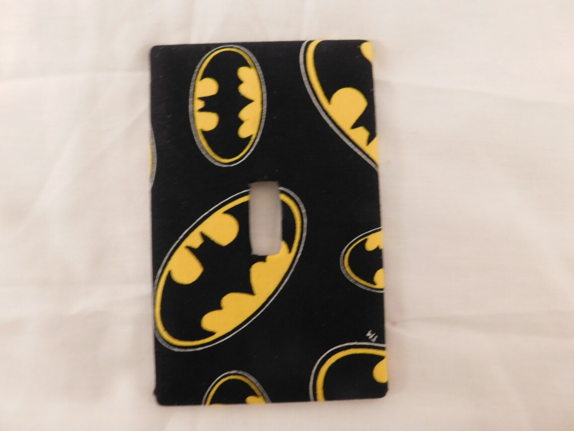 Batman Light Switch Plate Outlet Plug Cover Custom Kids Black | Etsy