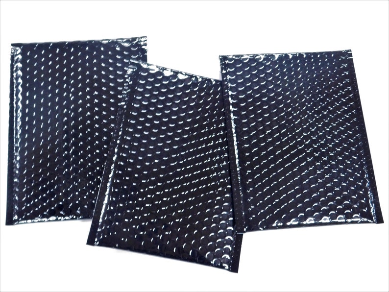 50 BLACK 8.5X11 METALLIC Bubble Mailer Self Seal Adhesive Heavy Duty Envelopes Protective Padded Wrap Shipping Mailer Paper Sturdy