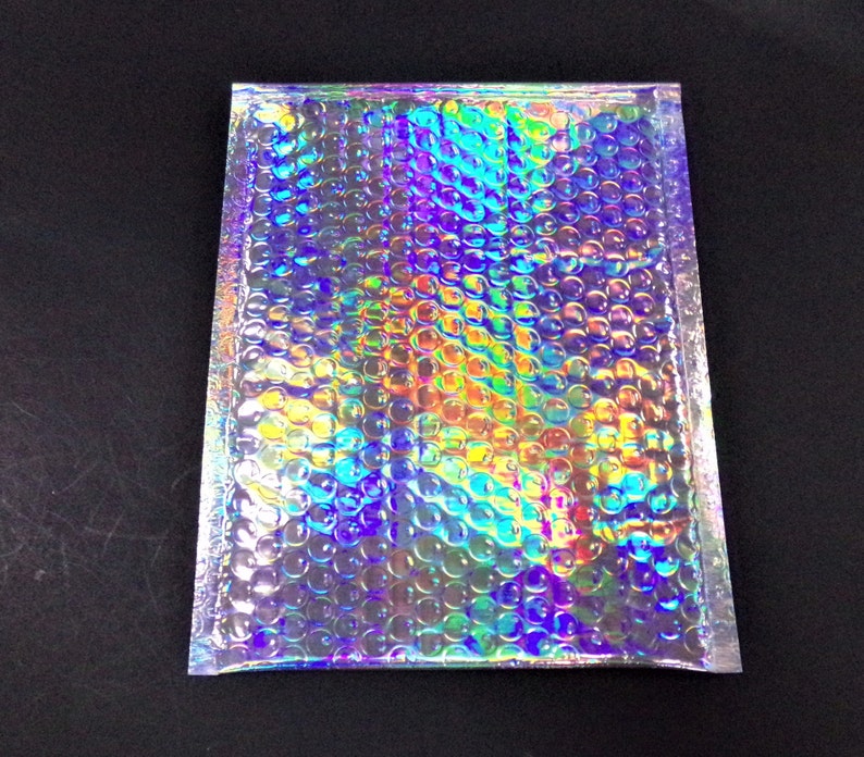 100 HOLOGRAPHIC Metallic Bubble Mailer 6x10 Self Seal Adhesive Etsy