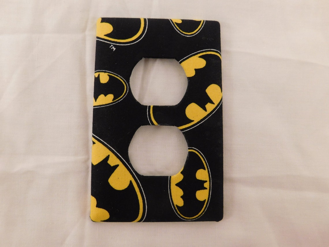 Batman Light Switch Plate Outlet Plug Cover Custom Kids Black | Etsy