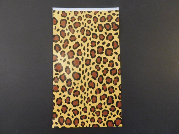 25 Leopard Designer 6x9 Poly Mailers Self Seal Adhesive Plastic Flat Envelope Water Resistant Tear Proof Lightweight Animal Print Size #1