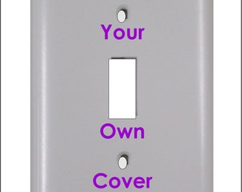 Custom Design Logo Light Switch Plate Outlet Plug Cover Cable Plug Inserts Wall Plate