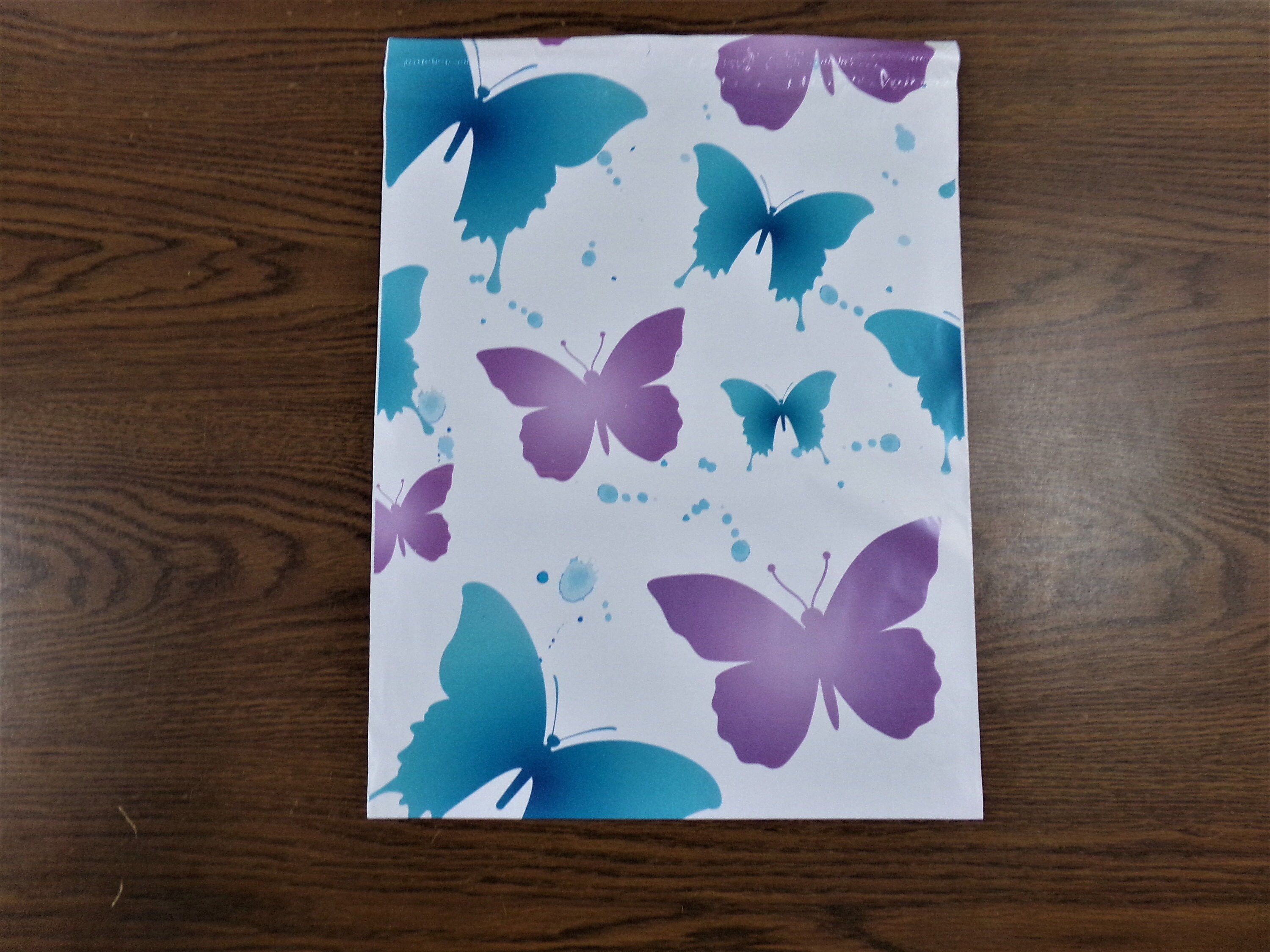 thumbnail interactive-video image 1 of Purple Butterfly Poly Mailers 14x17 - Blue Purple Shipping Envelopes (10-100 Packs) 1 of 4