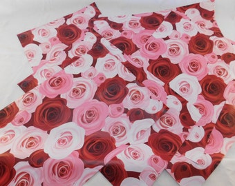 1 - 1000 Designer Roses 10x13 Poly Mailers Self Seal Adhesive Flat Envelope Bag Shiny Waterproof Shipping Tear Proof Lightweight Pink Red