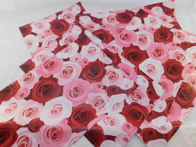 1 1000 Designer Roses 10x13 Poly Mailers Self Seal Adhesive Flat Envelope Bag Shiny Waterproof Shipping Tear Proof Lightweight Pink Red image 1