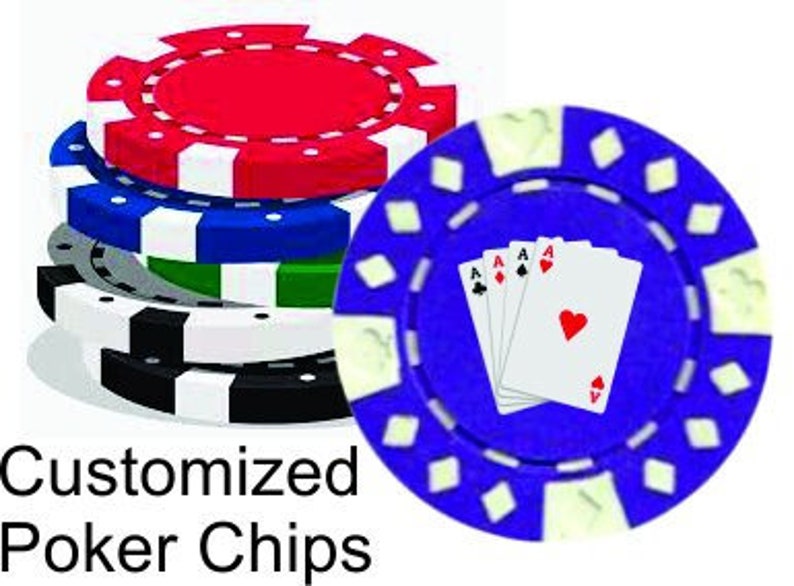 Custom Personalized Poker Chips Logo Image Dad Etsy