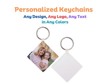 1-50 Custom Personalized Keychain | Logo | Image | Pet | Family | Quote | Anniversary | Girlfriend Boyfriend Gift | Picture | Inspirational