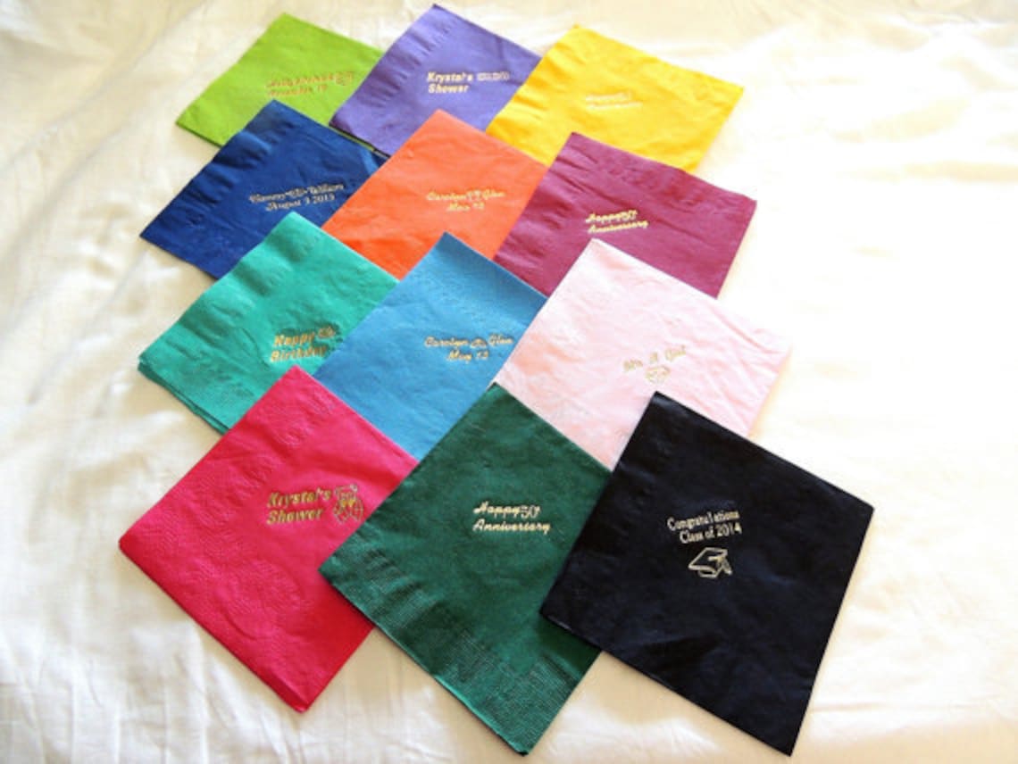 Cocktail Napkins Custom at Lois Maynard blog