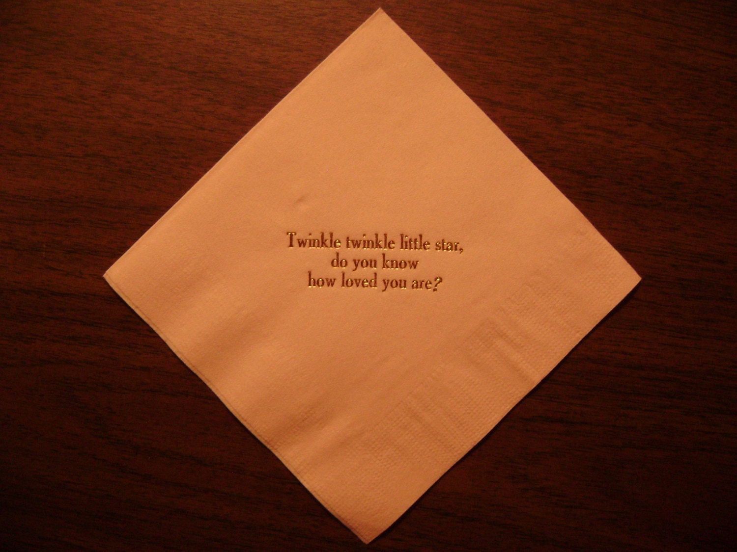 Priority Rush 100 Personalized Beverage Napkins Custom Stamped Etsy