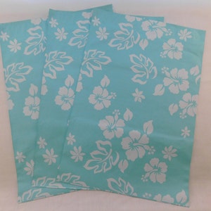 10-1000 10x13 Designer Teal Hawaiian Poly Mailers Self Seal Adhesive Plastic Flat Envelope Water Resistant Shipping Tear Proof Lightweight