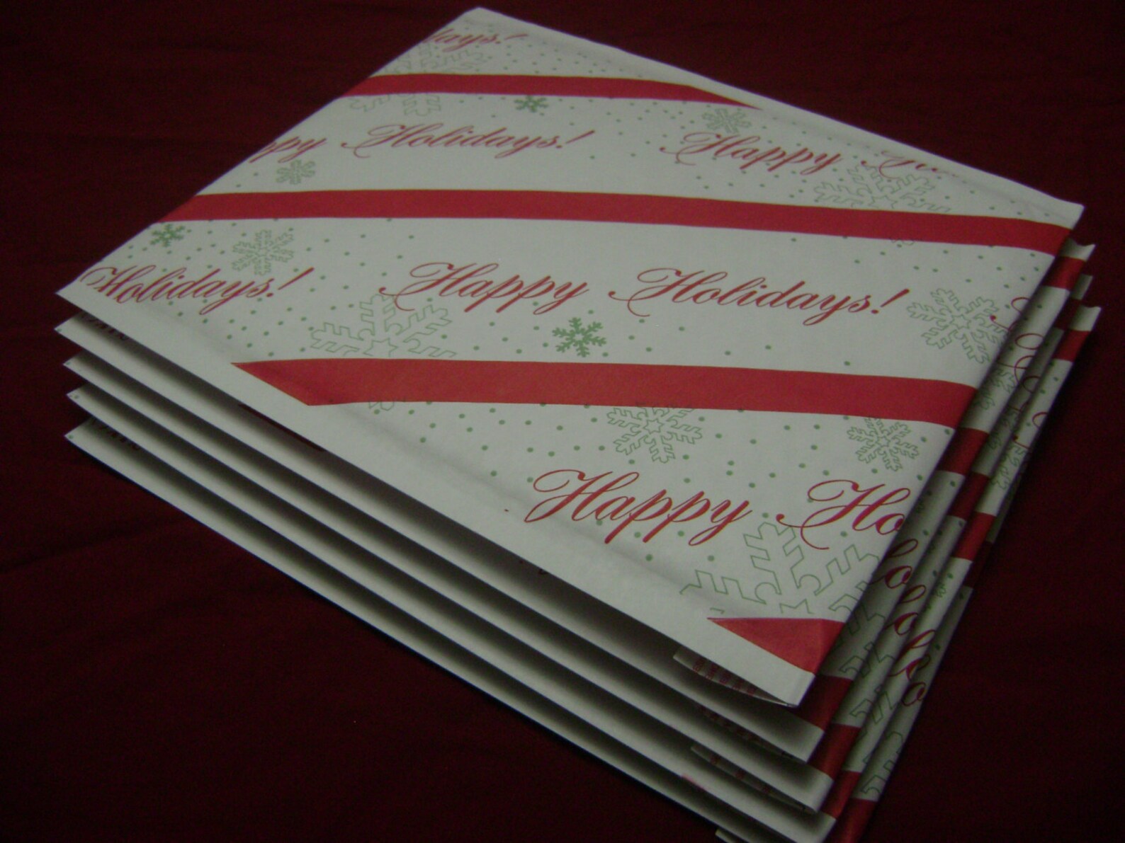 10 8.5x11 Happy Holiday Bubble Mailer Self Seal Adhesive Etsy