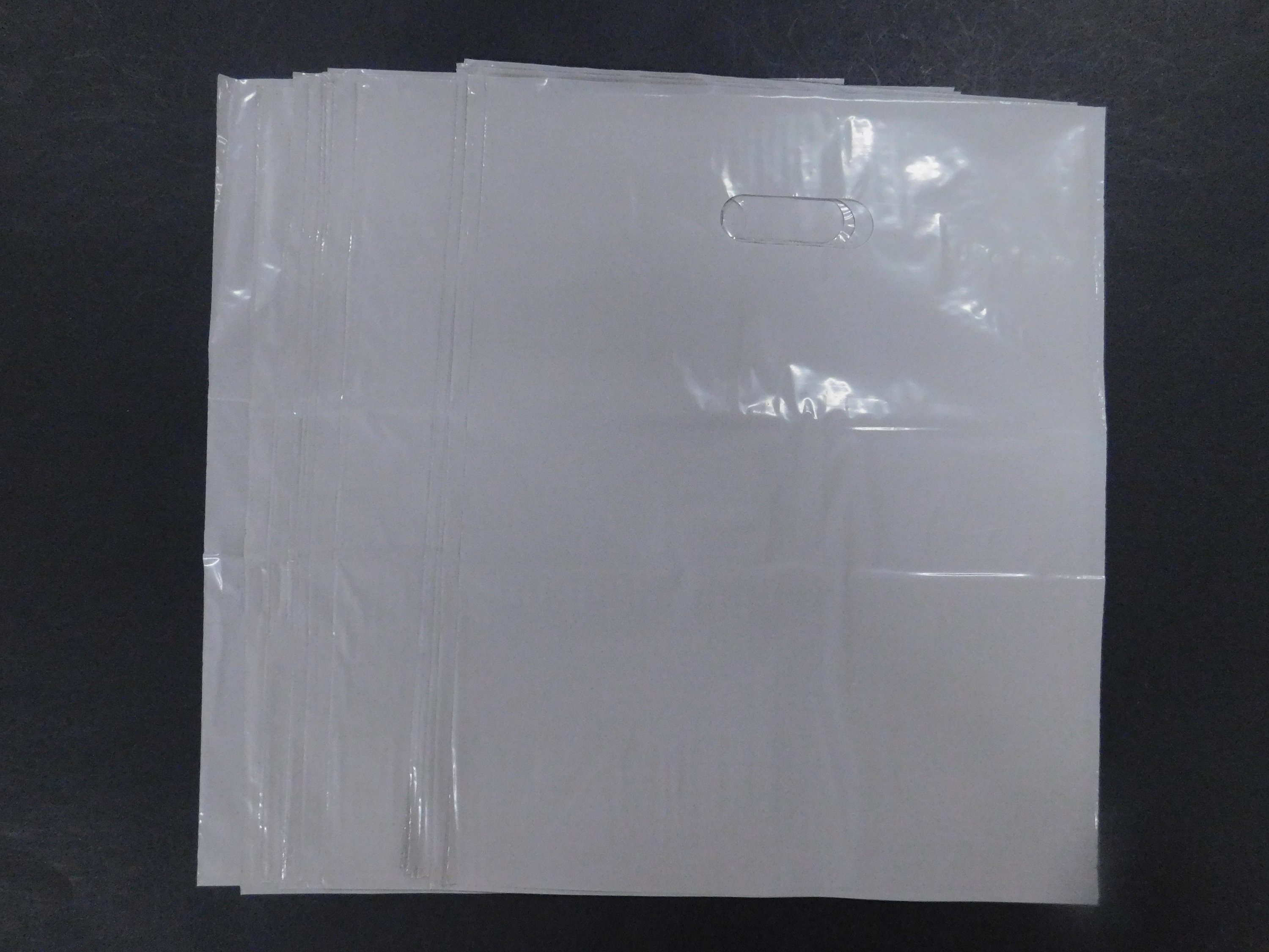 25 pack 12X15 Gray Merchandise Bags Glossy Handles Low Density Etsy