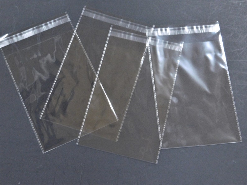 25 Crystal Clear Self 9x12 Seal Adhesive Poly Bags Shiny Water Resistant Lightweight