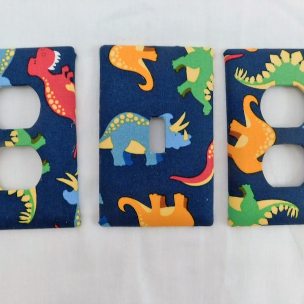 Dinosaur Light Switch Plate Outlet Plug Cover Custom Wall Plate Rocker Cable Double Triple Oversize Cover