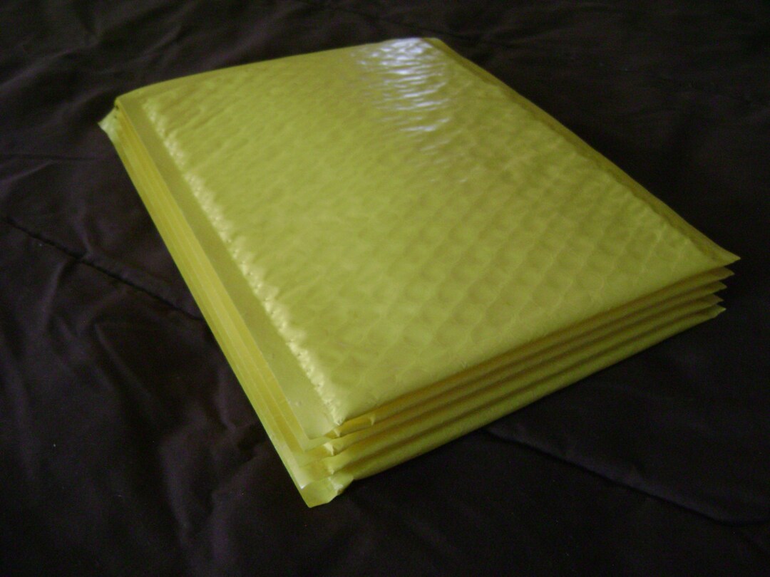 25 10x15 Yellow Bubble Mailer Self Seal Adhesive Envelopes Etsy