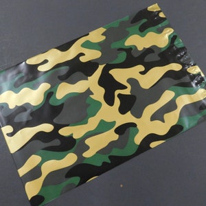100 9x12 Gold CAMOUFLAGE Poly Mailer Self Seal Adhesive Plastic Flat Envelope Water Resistant Tear Proof Lightweight Shipping Bag