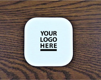 CUSTOM LOGO Drink Coaster | Personalized Coaster | Custom Image | Desk Accessory | Office | Add Your Image