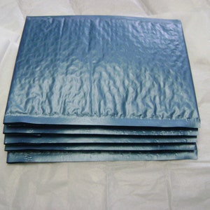 Sobres autoadhesivos de burbujas de acero azul de 10 x 15 pulgadas, 10-100 unidades, envoltura acolchada protectora, envío de suministros, plástico resistente y ligero.